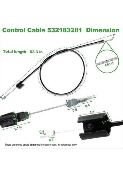 183281 532183281 Motor Bölgesi Kontrol Kablosu Husqvarna Çim Biçme Makinesi Için Uygun (Yurt Dışından) modelleri