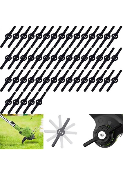 150PCS Plastik Çim Döşeme Tüccar Bıçakları Çim Biçme Makinesi Bıçağı Kablosuz Düzeltme Bahçe Aracı Çim Biçme Makinesi Düzenleyicisi Aksesuarları (Yurt Dışından) fiyatları