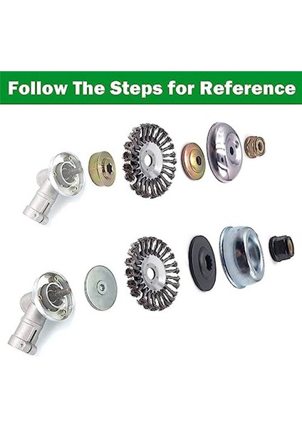 6 Inç Döner Ot Fırçası Kesici Düzeltici Kafa Seti Yedek Çim Biçme Makinesi Tepsisi Için Evrensel Adaptör Kiti ile (Yurt Dışından) modelleri