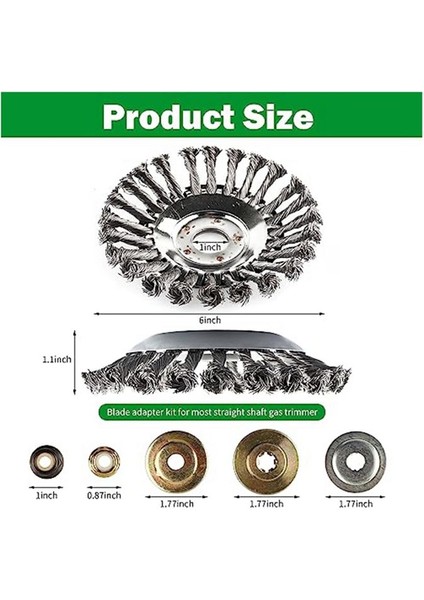 6 Inç Döner Ot Fırçası Kesici Düzeltici Kafa Seti Yedek Çim Biçme Makinesi Tepsisi Için Evrensel Adaptör Kiti ile (Yurt Dışından) fırsatları