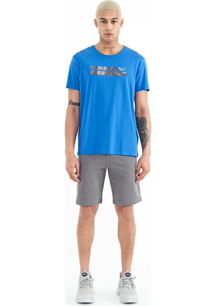 Alva Koyu Gri Baskılı Erkek Şort - 81245