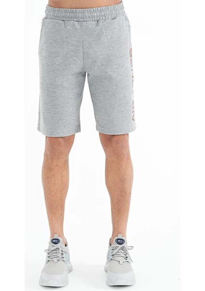 Alva Gri Melanj Baskılı Erkek Şort - 81245