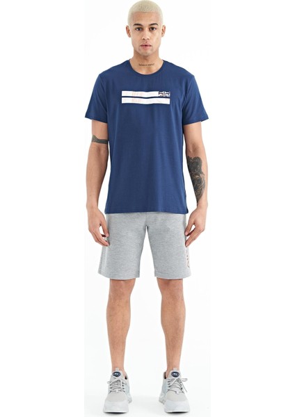 Alva Gri Melanj Baskılı Erkek Şort - 81245