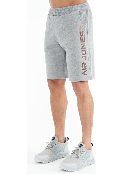Alva Gri Melanj Baskılı Erkek Şort - 81245