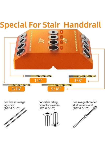 Matkap Kılavuzu 30 45 90 Derece Anya 4 Boy Boyut Deliği Gecikme Vidası Dıy Ahşap El Sanatları Için Jig Jig Merdiven Teli Korkusu (Yurt Dışından) modelleri