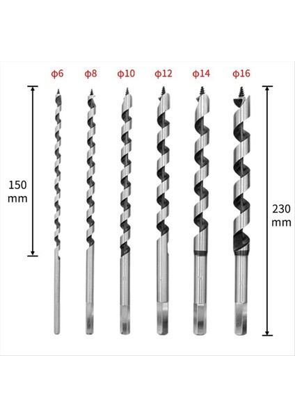 6 Adet Ahşap Deliği Açıcı Seti 6-16MM Karbon Çelik Delik Genişletici Ahşap Işleme Için Uygundur (Yurt Dışından) fiyatları