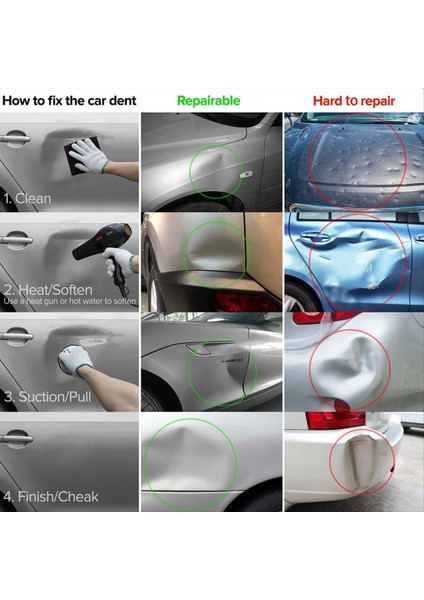 Düzen Çekme Araç Döküm Çıkartma 3 Pcs Dent Sökme Kiti Cam Emme Kupası Ağır Hizmet Kişisi Alüminyum Vakum Plaka Tutucu (Yurt Dışından) fırsatları