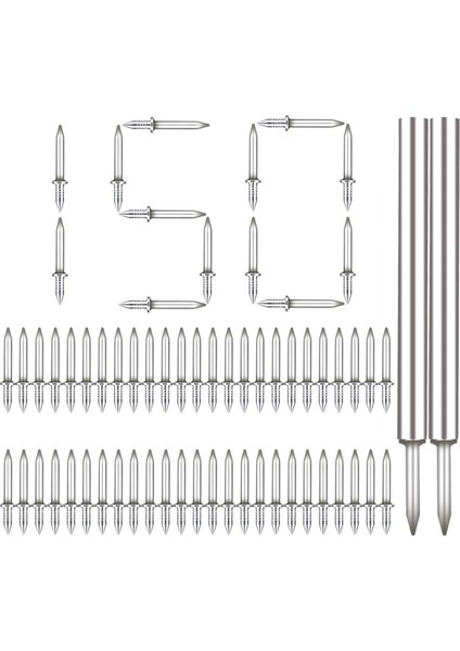 150PCS Süpürgelik Kesintisiz Çiviler Çift Başlı Vida Süpürgelik Hattı Manşon Aleti ile Özel Görünmez Güvenlik Tırnakları (Yurt Dışından)