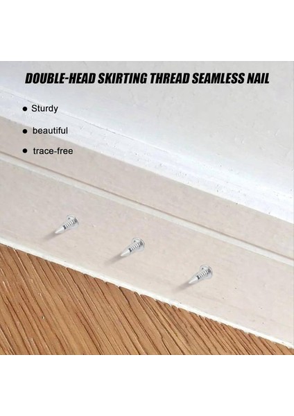 150PCS Süpürgelik Kesintisiz Çiviler Çift Başlı Vida Süpürgelik Hattı Manşon Aleti ile Özel Görünmez Güvenlik Tırnakları (Yurt Dışından) indirimleri