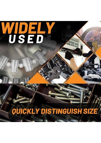 44PCS Somun ve Cıvata Iplik Denetleyici Denetleyici Standardı ve Metrik - Erkek Dişi Göstergesi - Doğru Ölçümler (Yurt Dışından) fırsatları