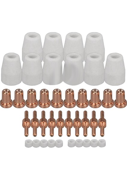 Lg-40 Pt-31 Kesici Sarf Malzemeleri Için 40PC Hava Plazma Kesme Ipuçları Cut-40 CUT-50D Elektrot Kalkan Kupaları (Yurt Dışından)