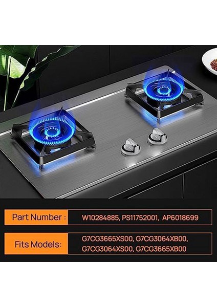 5x W10284885 Burner Knob Değiştirme Whirlpool Gaz Aralığı/soba/fırın Için Uygun WPW10284885 AP6018699 PS11752001 (Yurt Dışından) modelleri