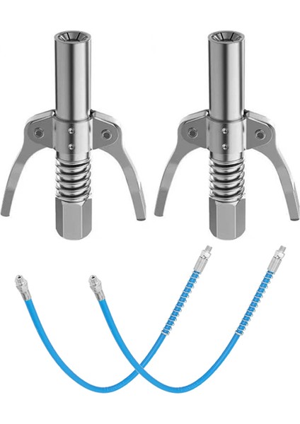 2pcs Npti/8 10000PSI Gres Kuplörü Ağır Hizmet Hızlı Serbest Bırakma Yağ Gres Kuplörü Iki Pres Itmesi Gres Yağı Pompası (Yurt Dışından)