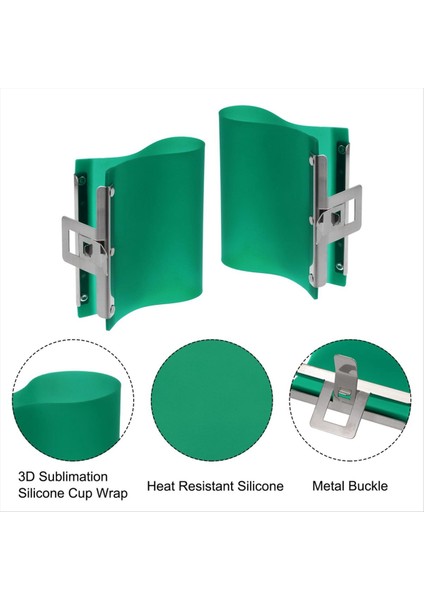 3pcs Silikon Kupa Kelepçesi 15 Oz 3D Süblimasyon Silikon Kupa Sarma Armatürü Isı Transfer Makinesi Yeşil Yazdırma Için (Yurt Dışından) fırsatları