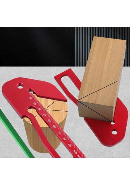 Merkez Bulucu Ahşap Işleme Square-Alüminyum Alaşım Merkez Scribe-45 Derece Sağ Açılı Çizgi Gösterge-Hassas Marangoz Hükümdar (Yurt Dışından) modelleri
