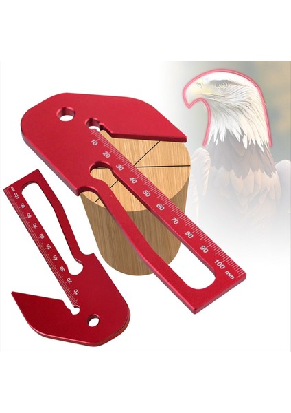 Merkez Bulucu Ahşap Işleme Square-Alüminyum Alaşım Merkez Scribe-45 Derece Sağ Açılı Çizgi Gösterge-Hassas Marangoz Hükümdar (Yurt Dışından) fırsatları