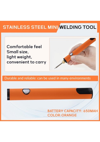 510 Iplik Pil Sepeti Kalem Başsız Elektrikli Havalandırma Demir Ayarlanabilir Sıcaklık Mini Lehimleme Demir Kiti Turuncu (Yurt Dışından) indirimleri