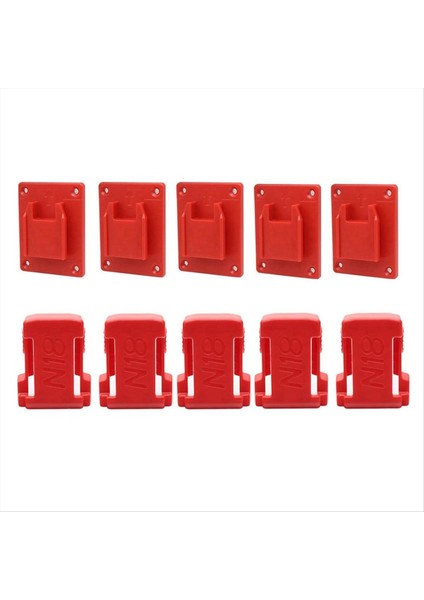 Milwaukee Için M18 18V Pil Alet Tutucular Pil Tutucular Duvar Monte Kırmızı Matkap Aleti M8 Vidalı Tutucu (Yurt Dışından)