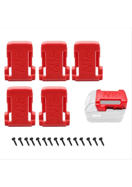 Milwaukee Için M18 18V Pil Alet Tutucular Pil Tutucular Duvar Monte Kırmızı Matkap Aleti M8 Vidalı Tutucu (Yurt Dışından) indirimleri