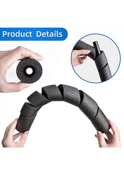 12PCS Boru Yalıtım Köpük Tüp -Foam Boru Kapakları -Soft Köpük Tüp Yalıtım Sargısı Spiral Bodrum Kutup Kapağı Koruyucu (Yurt Dışından) fırsatları