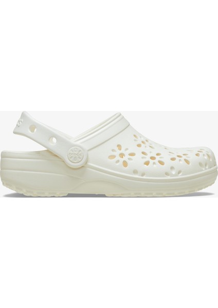 Classic Floral Cut Out Clog Kadın Krem Terlik.0WV indirimleri