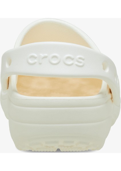 Classic Floral Cut Out Clog Kadın Krem Terlik.0WV