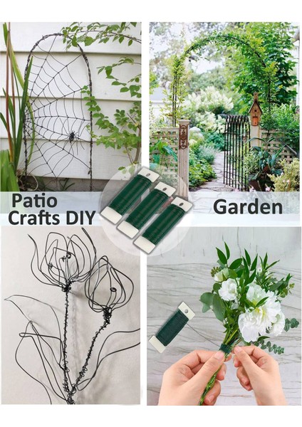 Çiçek Teli 3 Paket 114 Yarda 22 Gauge Yeşil Çiçekçi Tel Esnaflar Için Esnek Kürek Tel Noel Çelenk Ağacı Yeşil (Yurt Dışından) fiyatları