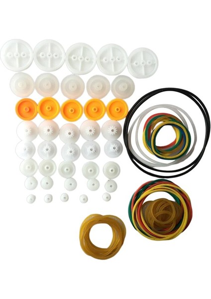 84PCS Şanzıman Kemer Kasnağı Kasnağı Kauçuk Bant Kombinasyonu Seti Gerilebilir Motor Yuvarlak Kemer (Yurt Dışından)