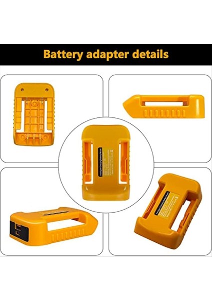Hızlı Şarj Güç Tekerleği Adaptörü USB Şarj Cihazı (Yalnızca Adaptör) ile Dewalt 20V Pil Için 2 Paketi USB Şarj Cihazı Adaptörü (Yurt Dışından) fırsatları