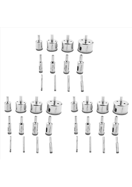 36PCS Elmas Matkap Bitleri Cam Karo Deliği Testere Bitleri Seti Içi Boş Çekirdek Matkap Bitleri Çıkarıcı Kaldırma Deliği Testereleri Cam Için (Yurt Dışından)