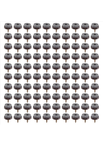 100 Adet Keçe Sandalye Pedleri Üzerine Vidalı 0 8 Mobilya Kaydırıcıları Için Keçeli Pedler (Yurt Dışından)