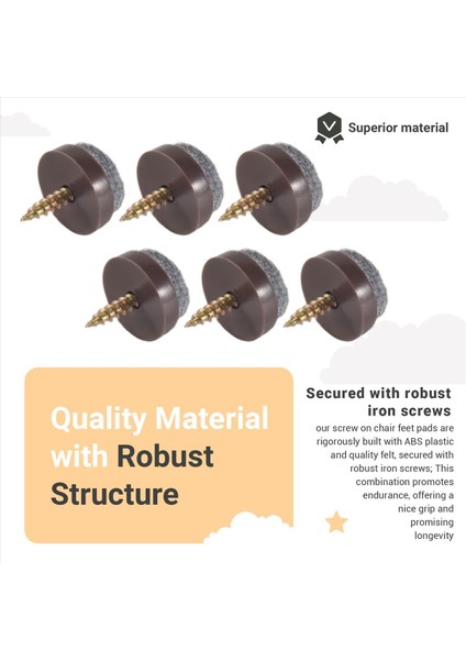 100 Adet Keçe Sandalye Pedleri Üzerine Vidalı 0 8 Mobilya Kaydırıcıları Için Keçeli Pedler (Yurt Dışından) indirimleri