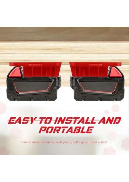 10 Adet Pil Tabanı ve Alet Tutucu Tatbikat Alet Duvara Monte Piller Depolama Pil Montajı Güç Alet-Kırmızısı Için Dock Tutucusu (Yurt Dışından) modelleri