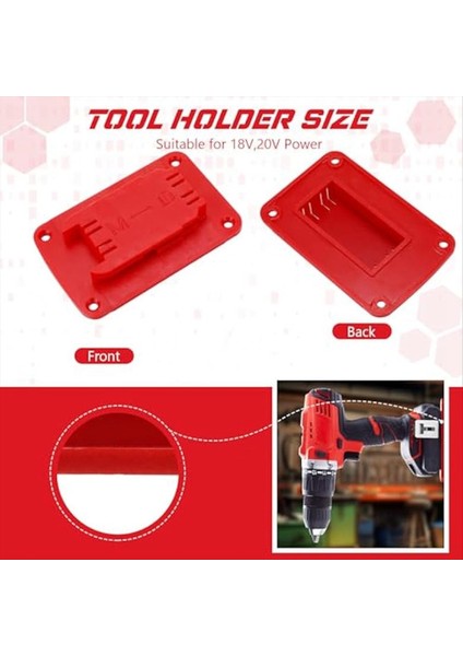 10 Adet Pil Tabanı ve Alet Tutucu Tatbikat Alet Duvara Monte Piller Depolama Pil Montajı Güç Alet-Kırmızısı Için Dock Tutucusu (Yurt Dışından) indirimleri