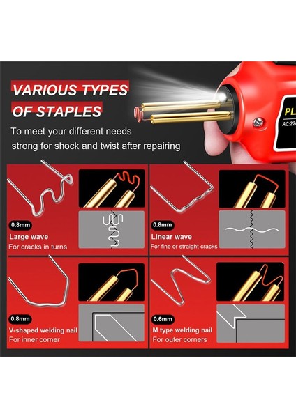 Taşınabilir Mini Sıcak Zımparalar Plastik Kaynak Makinesi Araba Tampon Tamir Kiti El Tipi Kiti Oto Çentikleri Onarım Eu Fiş Kırmızı (Yurt Dışından) fırsatları