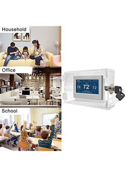Termostat Kilit Kutusu Evrensel Termostat Kapağı Kilit Kutu Koruması Duvardaki Termostat Için Anahtarlı (Yurt Dışından) fırsatları