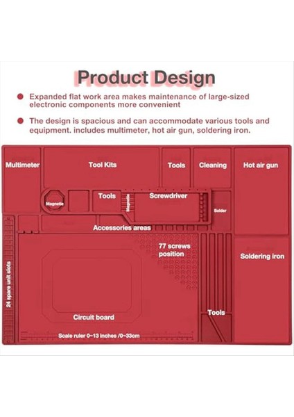 Silikon Lehimleme Mat Isıya Dayanıklı Onarım Iş Mat Menzili Multimetre Lehim Onarım Matını Eşleştirebilir (Yurt Dışından) fiyatları