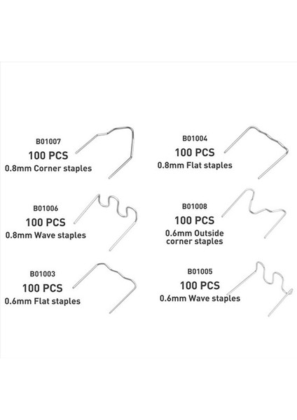 1200 Pcs Sıcak Zaplan Set Tampon Onarım Zımbaları Kaynak Plastik Klip (Yurt Dışından) modelleri