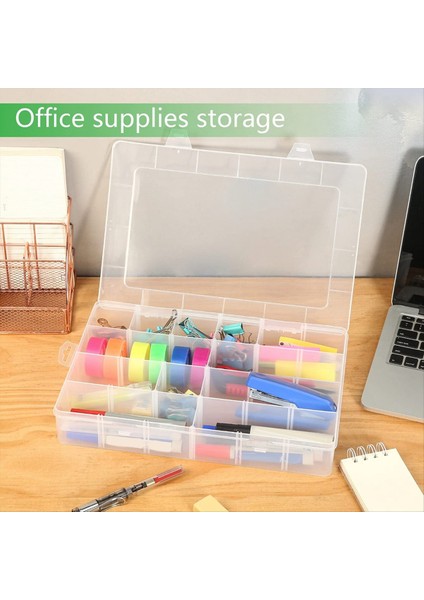 Büyük 24 Izgara Plastik Organizatör Kutusu Ayarlanabilir Bölücüler Mücevherler Için Net Saklama Kutusu Sanat Diy El Sanatları Washi Bantlar (Yurt Dışından) fiyatları