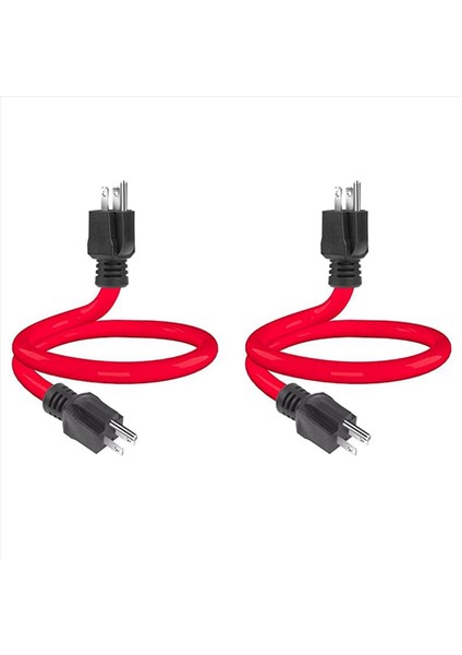 2x 3prong Erkek Ila Erkek Uzatma Kablosu Jeneratör Adaptör Kablosu Nema 5-15P Transfer Anahtarı Için 12AWG 125V (2ft) Abd Fişi (Yurt Dışından)