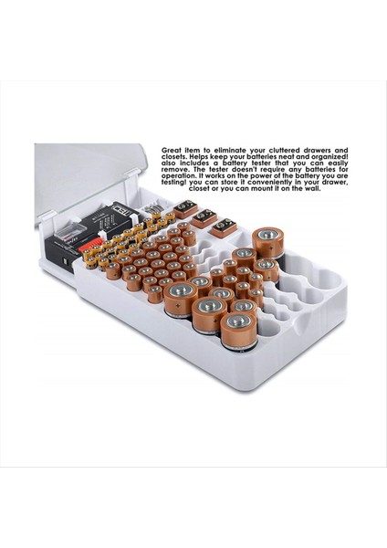 Pil Kapasite Testi Alet Pil Mukavemeti Göstergesi Organizatör Çok Fonksiyonlu Pil Organizatörü Siyah (Yurt Dışından) indirimleri