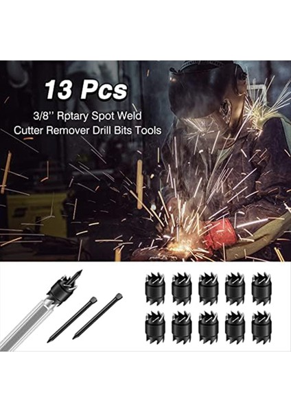 Nokta Kaynak Kesici Seti Çift Taraflı Spot Kaynak Kesici 3/8 Hss Spot Kaynak Kesici Çıkma Matkap Bitleri Güç Matkabı Için Altı (Yurt Dışından) modelleri