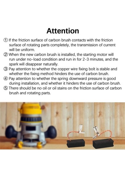 8pcs Dewalt DWP611 Porter Kablosu 450 Yönlendirici DWP611PK A27343 (6X9X19 5 Mm) Için Uyumlu Karbon Fırçası (Yurt Dışından) modelleri