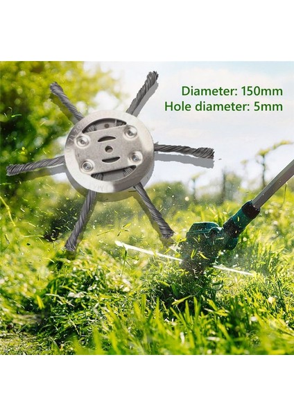 3/6 Kafa Çelik Tel Çim Döşeme Kafası Çim Biçme Makinesi Çim Fırçası Kesici Toz Çıkarma Bahçe Aracı Için Ayıklama Plakası Salıncak (Yurt Dışından) fırsatları