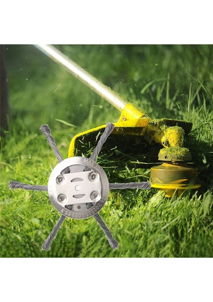 3/6 Kafa Çelik Tel Çim Döşeme Kafası Çim Biçme Makinesi Çim Fırçası Kesici Toz Çıkarma Bahçe Aracı Için Ayıklama Plakası Salıncak (Yurt Dışından) indirimleri