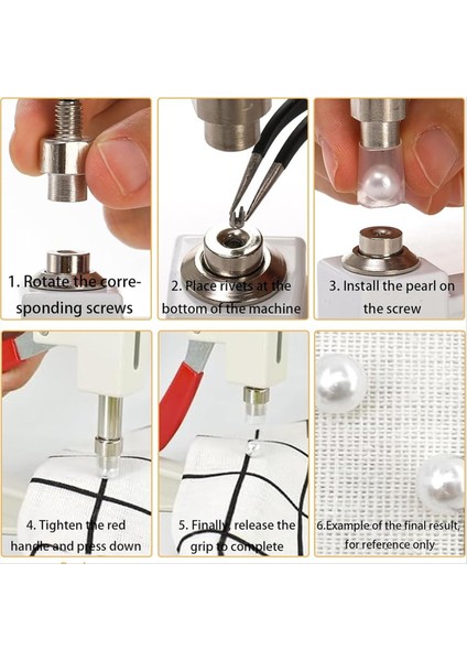 Inci Ayar Makinesi Boncuk Perçin Sabit Makinesi 5 Boyut El Pres Pearl Ayar Aracı Şapkalar Için Set Dıy Aksesuarları (Yurt Dışından) modelleri