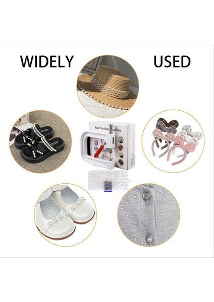 Inci Ayar Makinesi Boncuk Perçin Sabit Makinesi 5 Boyut El Pres Pearl Ayar Aracı Şapkalar Için Set Dıy Aksesuarları (Yurt Dışından) fırsatları