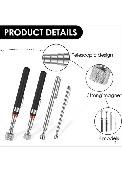 Teleskoping Manyetik Toplama Aracı Uzatılabilir Mıknatıs Çubuğu Ulaşılması Zor Lavabo Drenajları Tamirci Otomotiv Için Mıknatıs Çubuğu (Yurt Dışından) indirimleri