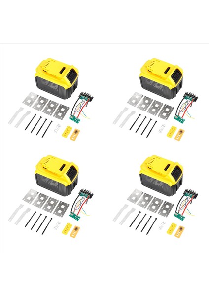 4x Pil Plastik Kılıfı+Lityum Pil Koruyucu Kart Dewalt Için 21V 15 Hücreli Pil Aracı Pil Kılıf Kılıfı Kiti (Yurt Dışından)