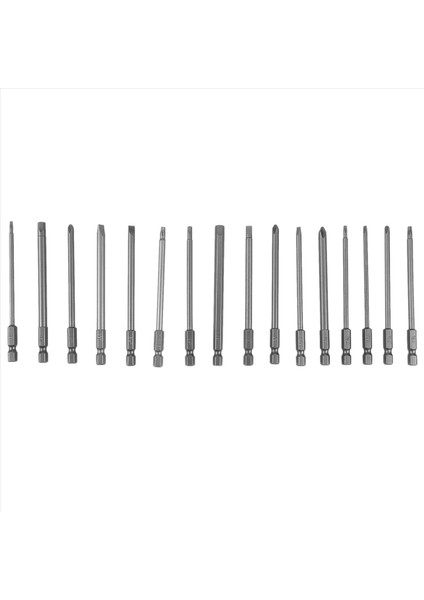 16PCS Uzun Uzun Manyetik Tornavida Bitleri Set Slotted+Çapraz+Hex+Torx Matkap Bit Seti 1/4 Inç Hex Shank 100MM Uzunluk (Yurt Dışından) fiyatları